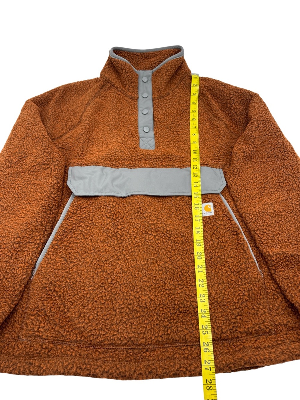 Carhartt Women’s Relaxed Fit Fleece Pullover with Gray Trim Size 1X (16W-18W) - Picture 16 of 16